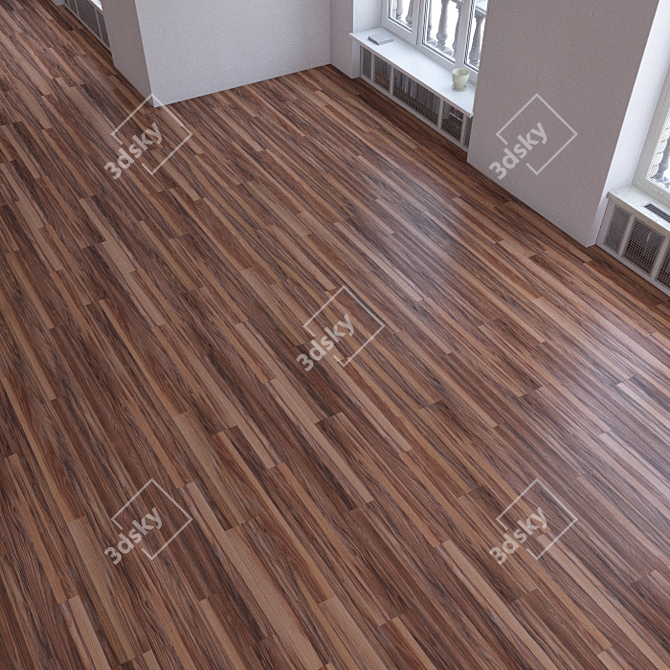 Versatile Wood Plank Laminate: Realistic Texture & Easy Installation 3D model image 3