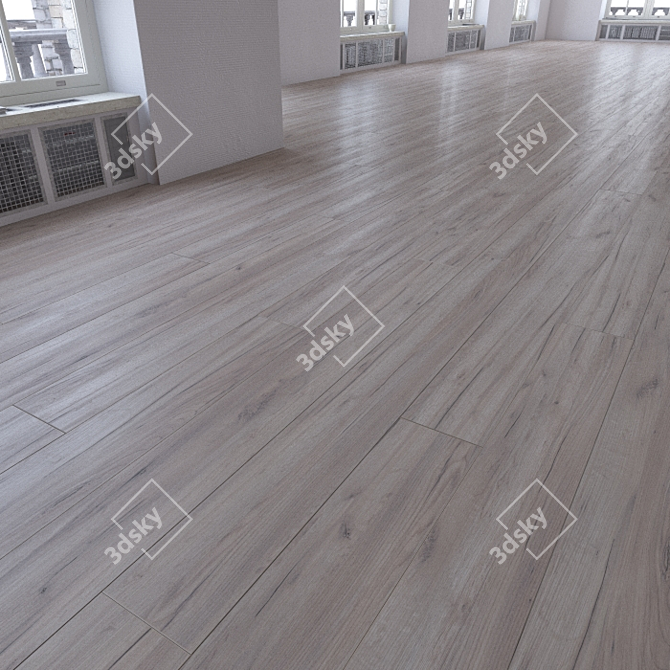 Versatile Wood Laminate Flooring Kit 3D model image 1