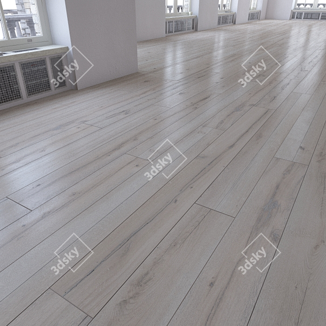 Versatile Laminate Flooring Kit - Realistic Texture & Perfect Fit 3D model image 1