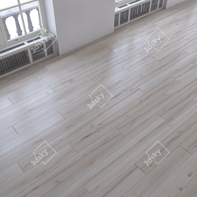 Versatile Laminate Flooring Kit - Realistic Texture & Perfect Fit 3D model image 2