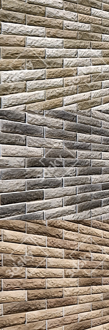 Modern Stone Walls Collection 3D model image 2