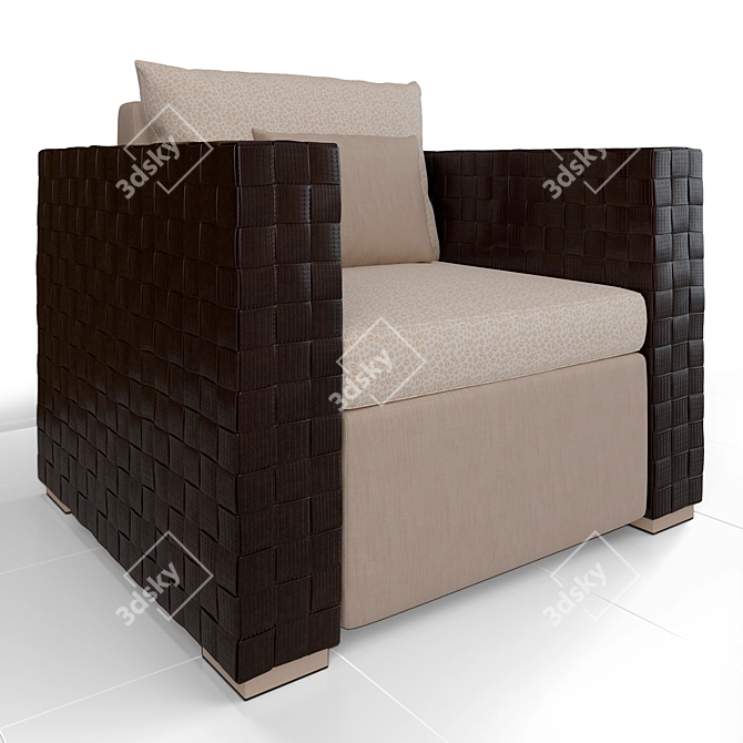 Cocoa Bean Accent Chair 3D model image 1