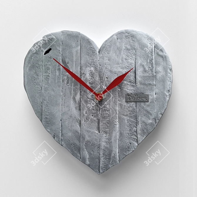 Heartbeat Decorative Wall Clock 3D model image 1
