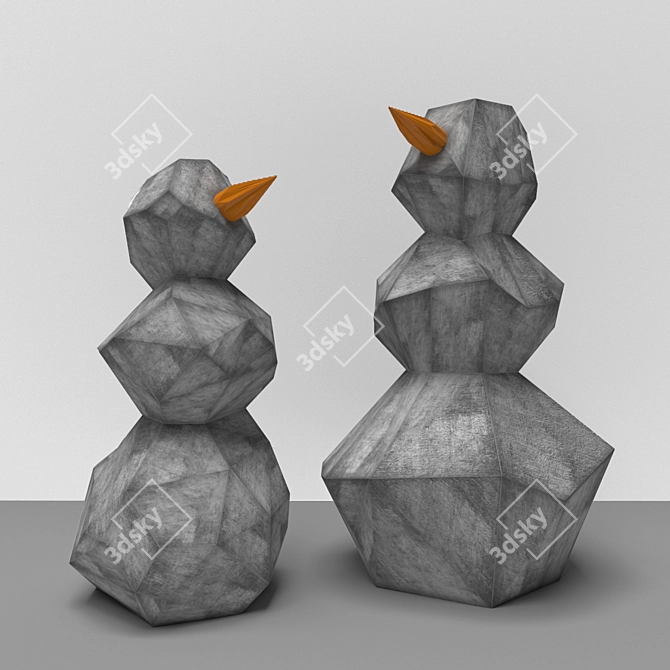 Whimsical Gypsman Statuettes 3D model image 1