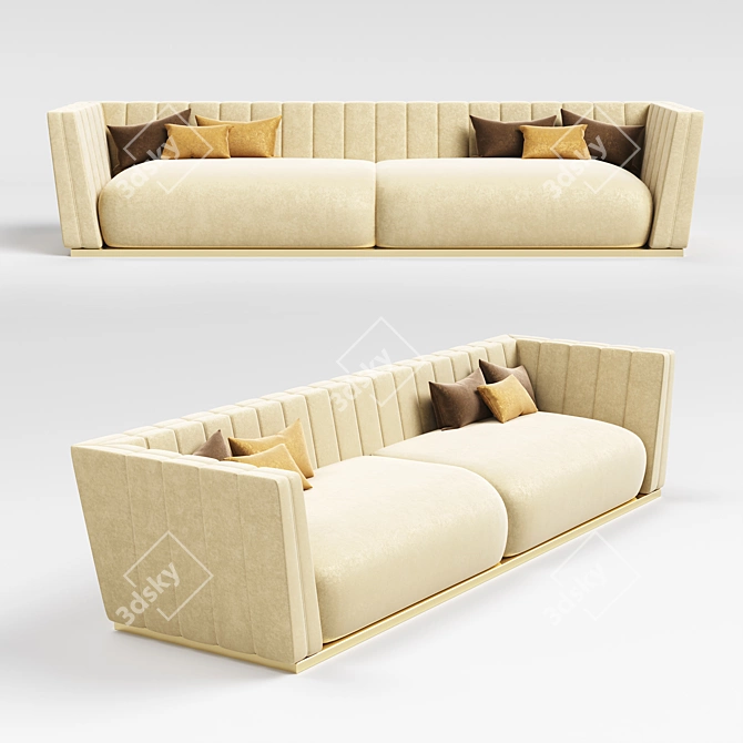 Zebrano Pandora Sofa 3D model image 1