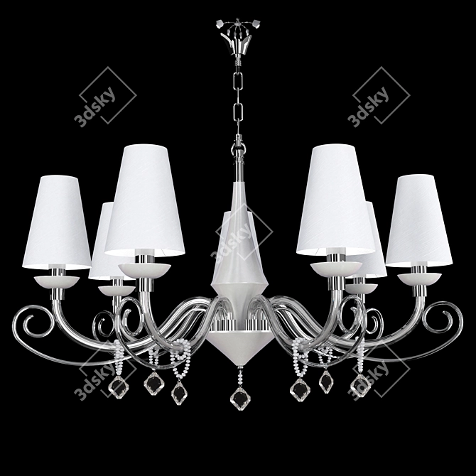 Stellare C 2453/7: Chrome Chandelier with Elegant Design 3D model image 1