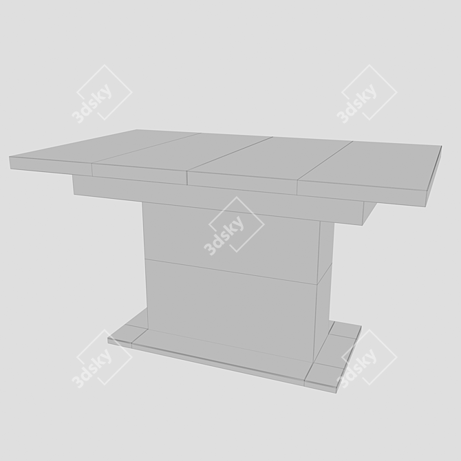 Modern Poplar Table: Colorful & Stylish 3D model image 2