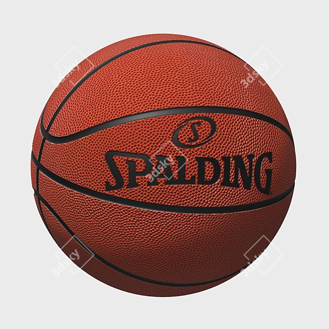 Spalding Basketball: High-Quality & Durable 3D model image 1