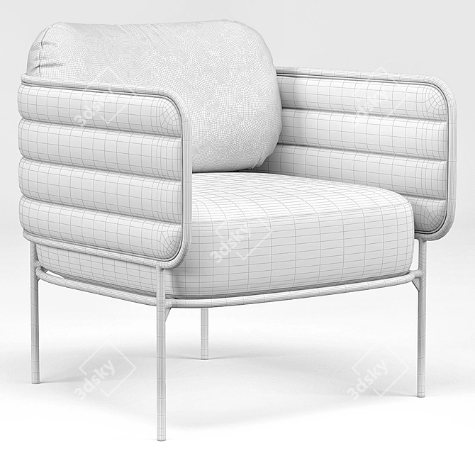 Outdoor Capsule Settee & Chair 3D model image 3