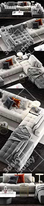Modern Elegance: Minotti Lawrence Clan Sofa 3D model image 2