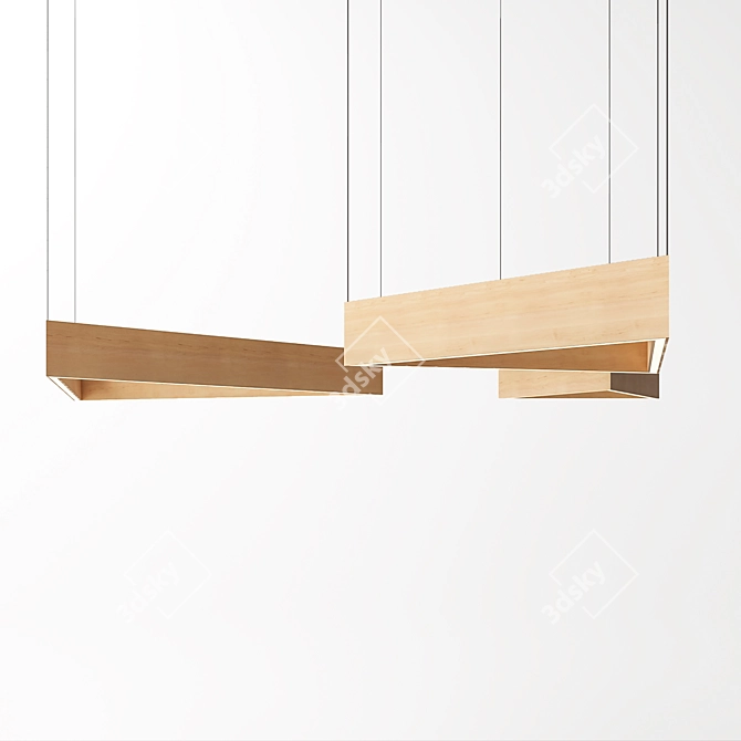 Sleek 3-Lamp Design 3D model image 3