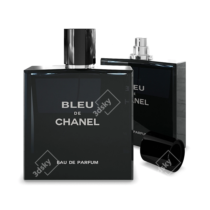 Chanel Bleu: Timeless Masculine Fragrance 3D model image 1