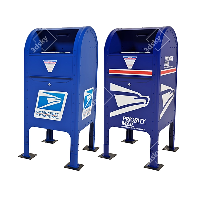 Outdoor USPS Mailbox: Secure & Stylish 3D model image 1