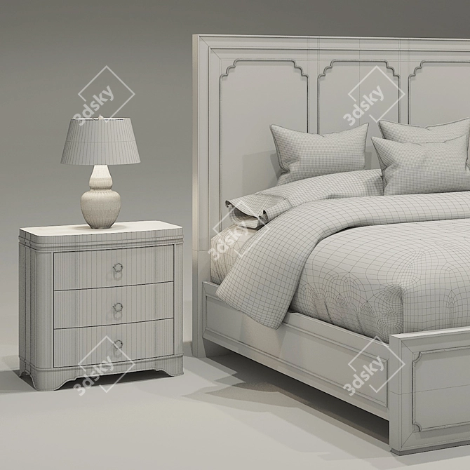 Romantically Modern Hooker Bed 3D model image 2