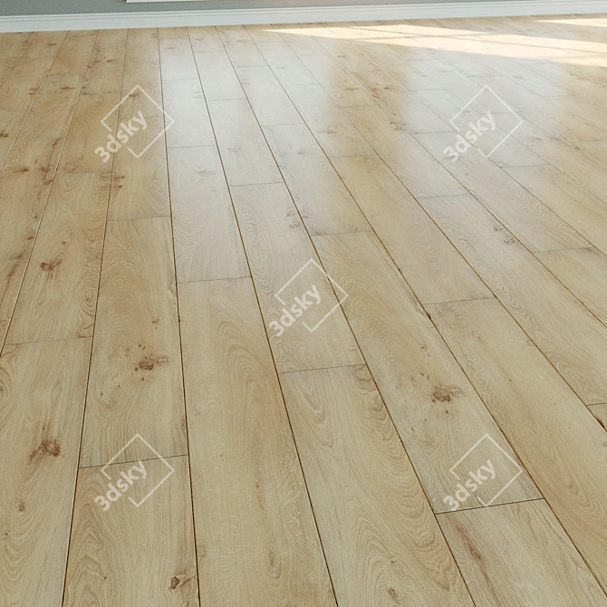 Natural Wood Laminate Parquet 3D model image 3