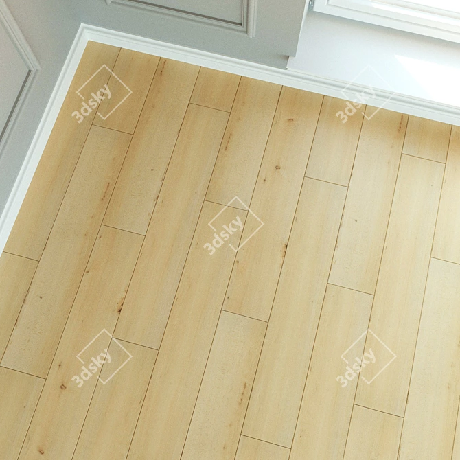 6th Natural Wood Parquet Laminate 3D model image 3