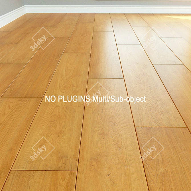 Title: Luxury Parquet Laminate Natural Wood 3D model image 1