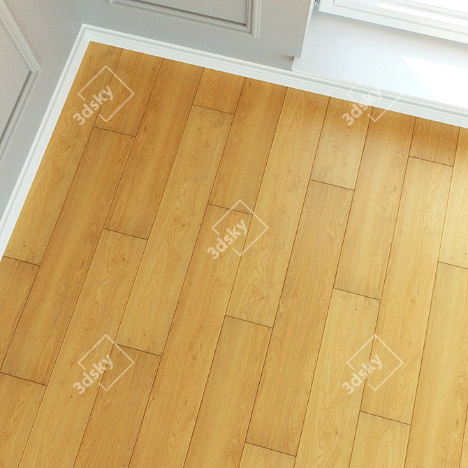 Title: Luxury Parquet Laminate Natural Wood 3D model image 2