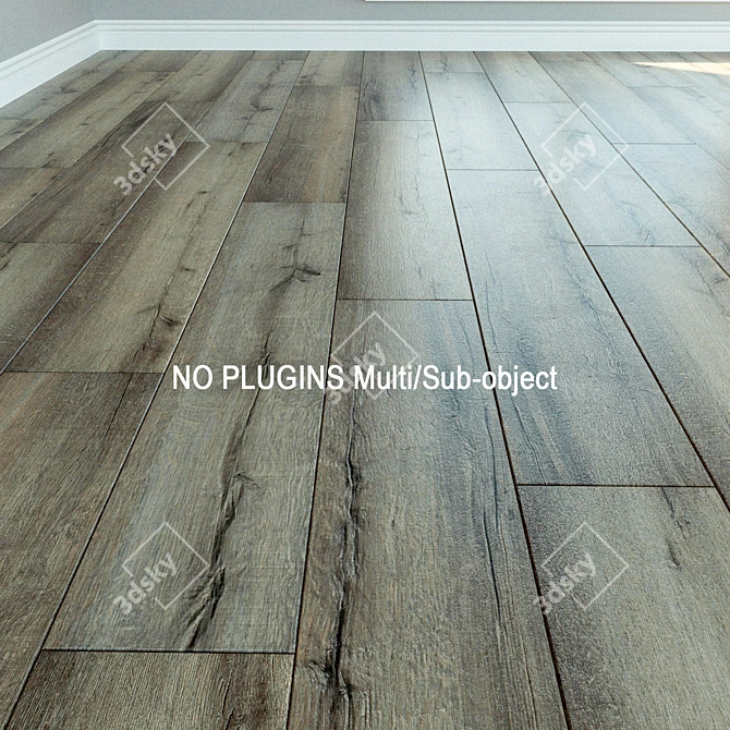 Natural Wood Parquet Laminate 3D model image 1