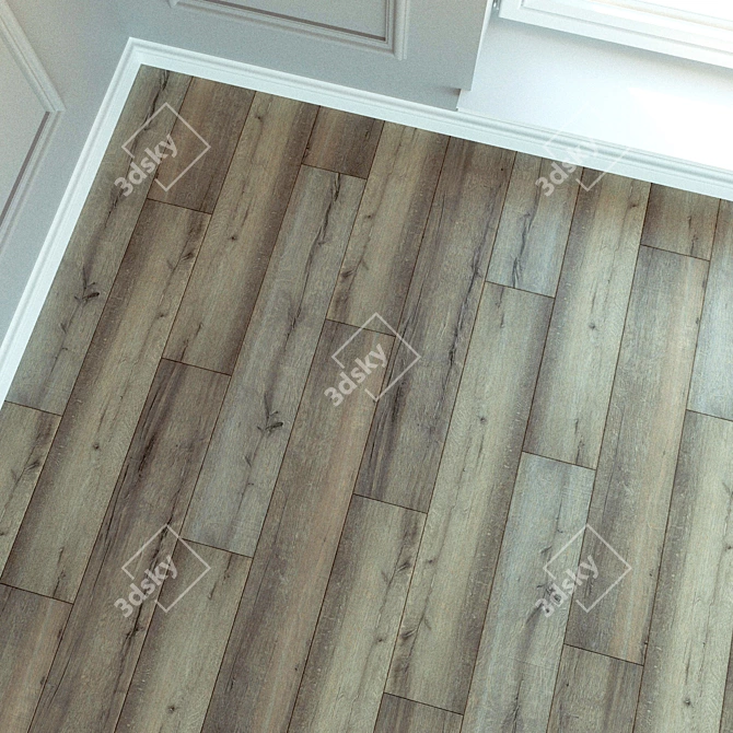 Natural Wood Parquet Laminate 3D model image 2