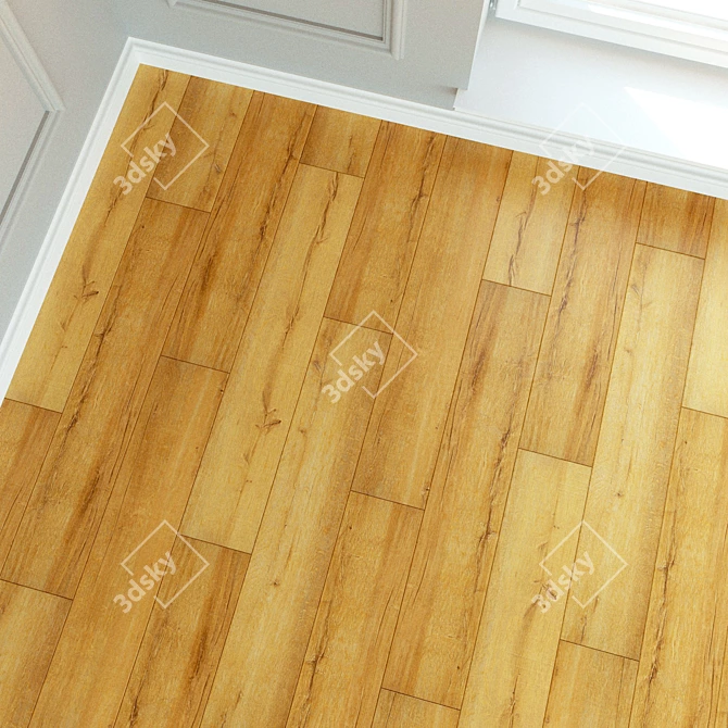 Natural Wood Laminate Flooring 3D model image 2