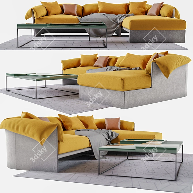Modern Comfort: Linteloo Highlight Sofa 3D model image 1