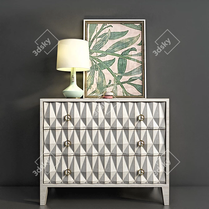 Espalier Chest: Anthropologie's Stylish Storage Solution 3D model image 1