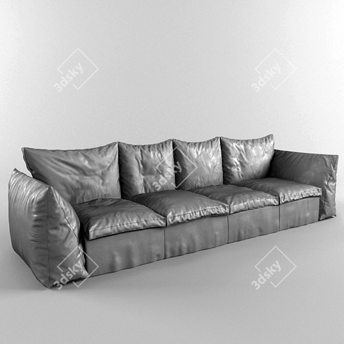 Italian Designer Sofa 3D model image 1