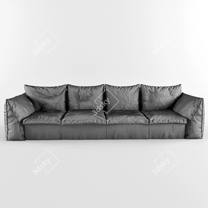 Italian Designer Sofa 3D model image 2