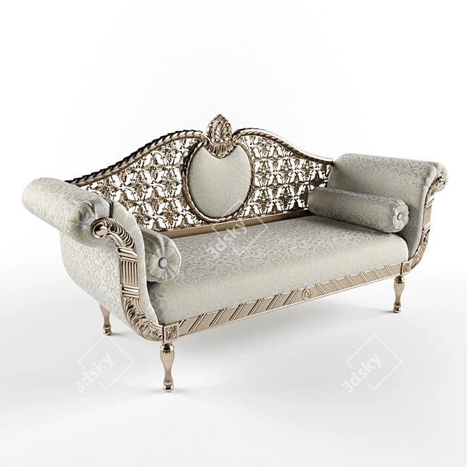 Luxurious Gold Leaf Dordogne Chaise by La Maison 3D model image 1