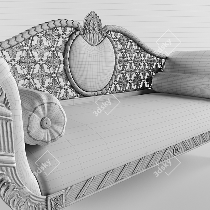 Luxurious Gold Leaf Dordogne Chaise by La Maison 3D model image 3
