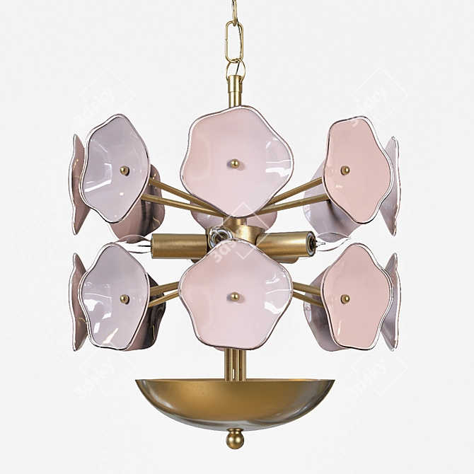 Elegant Leighton Small Chandelier 3D model image 1