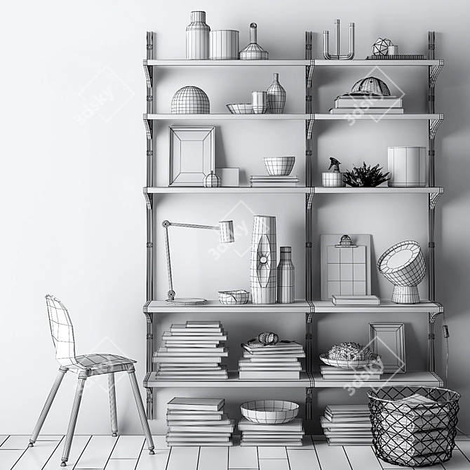 IKEA Algot Storage System 3D model image 2