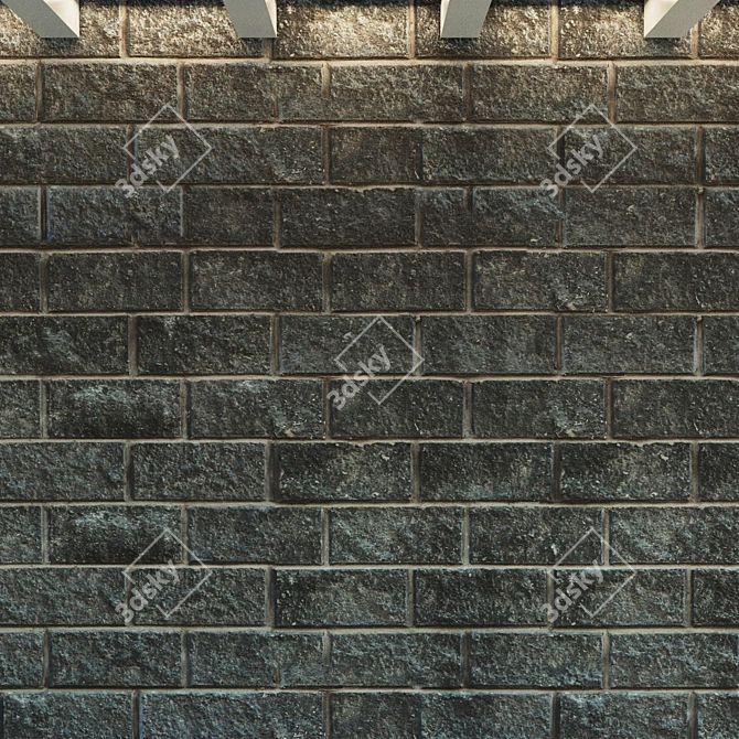 Aged Stone Block for Walls 3D model image 2