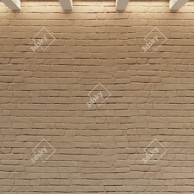 Title: Weathered Clay Brick Wall 3D model image 2