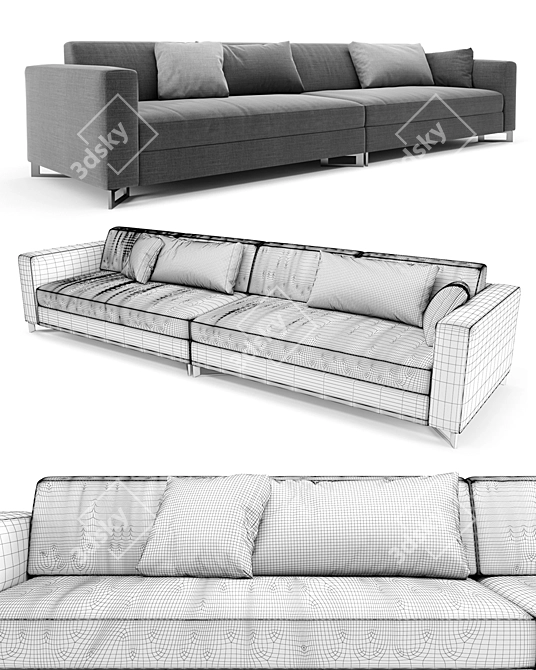 Frigerio Davis Out Sofa: Comfort and Style in One 3D model image 3