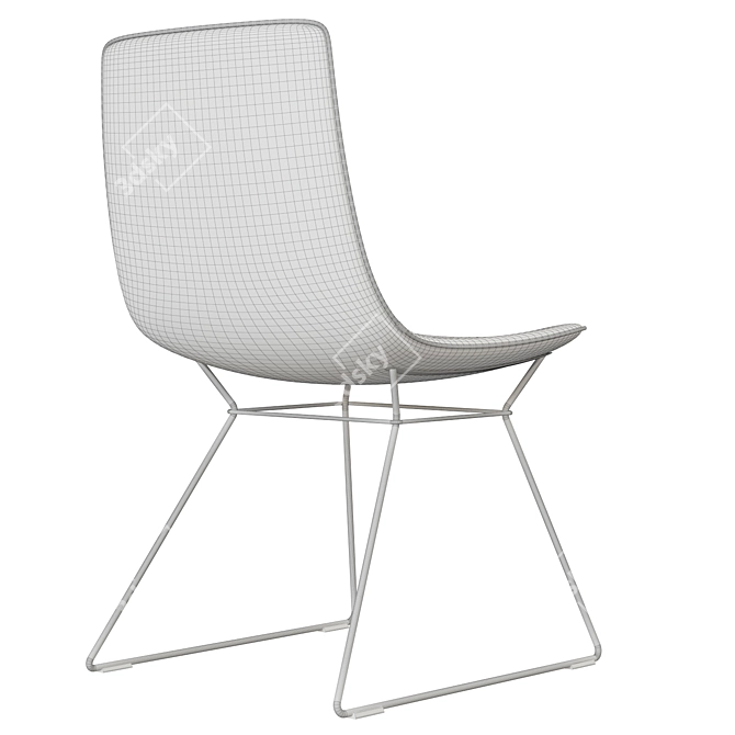 Amelie Basic Chair: Feminine Elegance 3D model image 3