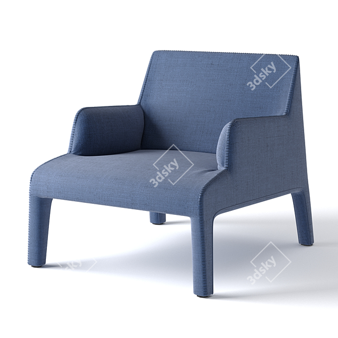 Amura Frida Armchair: Stylish Comfort for Shared Spaces 3D model image 1
