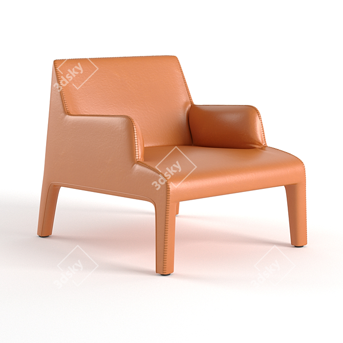 Amura Frida Armchair: Stylish Comfort for Shared Spaces 3D model image 2