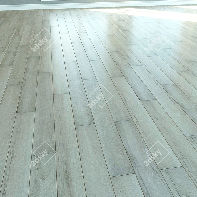 Natural Wood Laminate Flooring 3D model image 3