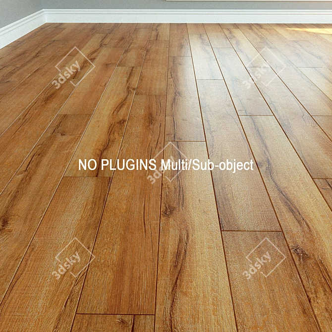 WINEO Laminate Flooring: Natural Wood, Parquet Design 3D model image 1