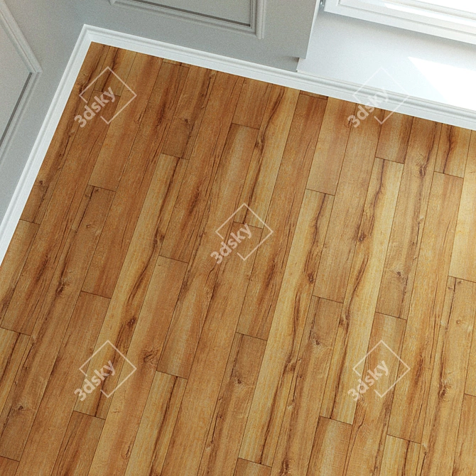 WINEO Laminate Flooring: Natural Wood, Parquet Design 3D model image 2