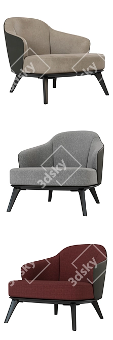 Elegant Leslie Armchair: Intimate Protection 3D model image 2