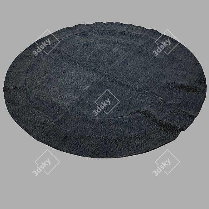 Stylish Round Carpet: 1500mm Diameter 3D model image 1