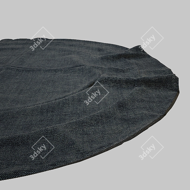 Stylish Round Carpet: 1500mm Diameter 3D model image 2