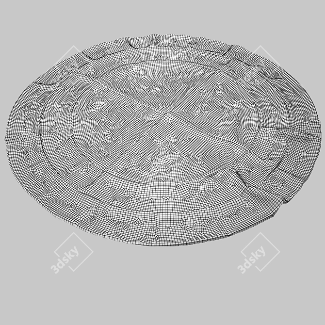 Stylish Round Carpet: 1500mm Diameter 3D model image 3