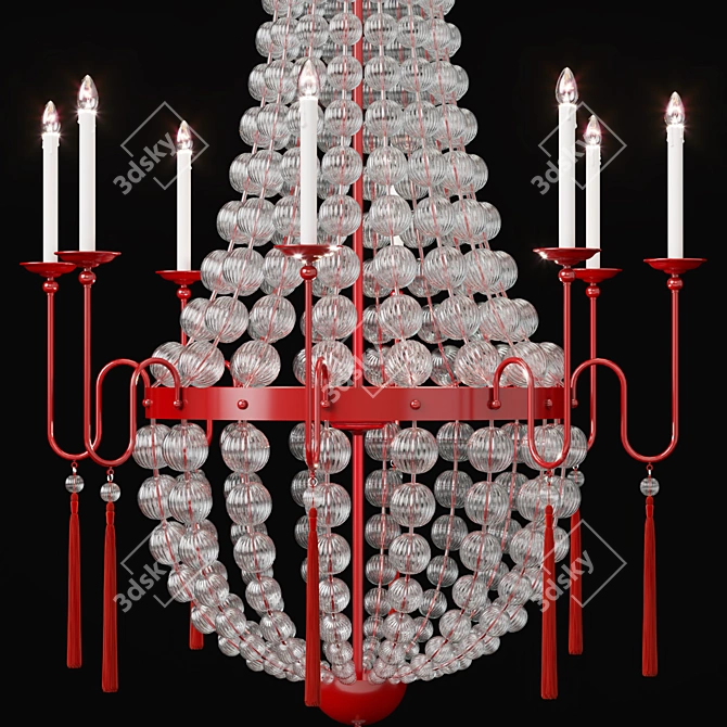 Elegant Melogranoblu Theda Chandelier 3D model image 2