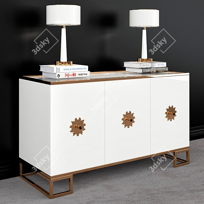 Elegant Prynne Credenza: A John-Richard Masterpiece 3D model image 1