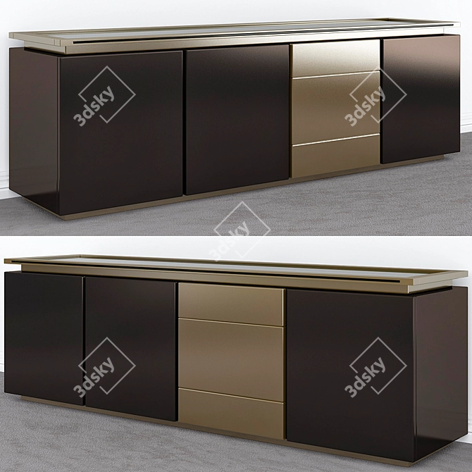 Modern Minotti Sideboard 3D model image 1