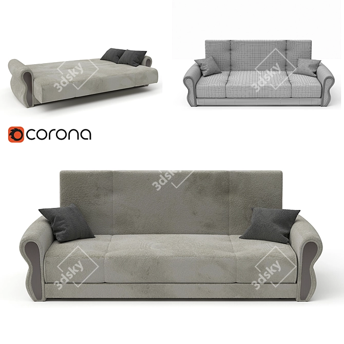 Russian-made Delux Aster Sofa 3D model image 1